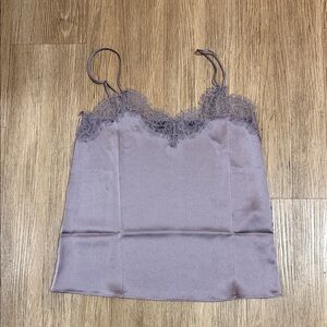 New Boss Lavender Lace-Trim Satin Cami size 4